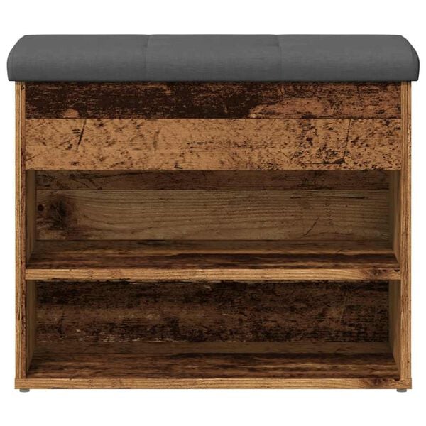 vidaXL antik fa szerelt fa cipőtároló pad 62x32x50 cm