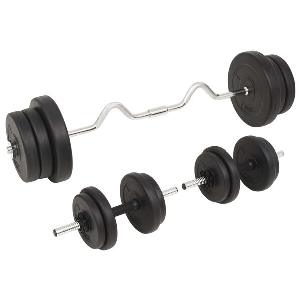 vidaXL egykezes és kétkezes súlyzókészlet 60 kg