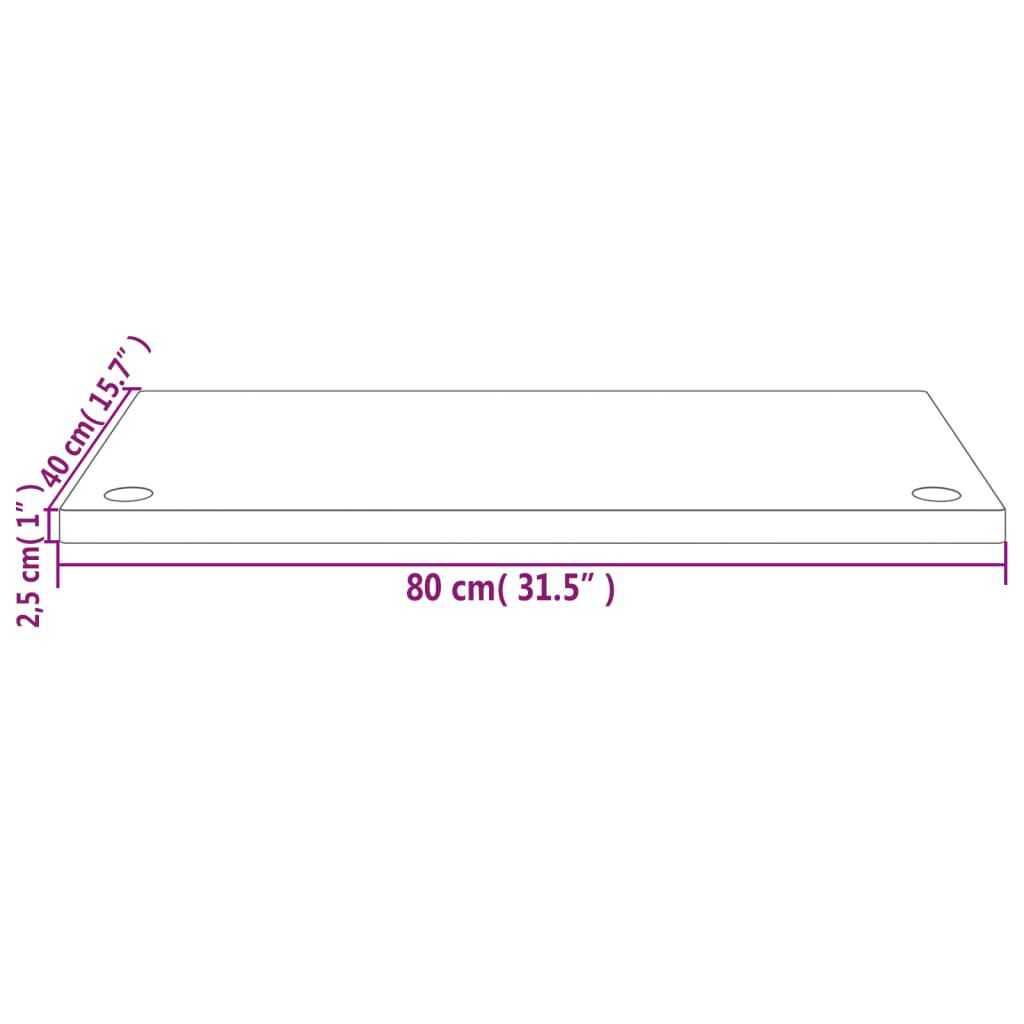 vidaXL tömör fenyőfa asztallap 80 x 40 x 2,5 cm