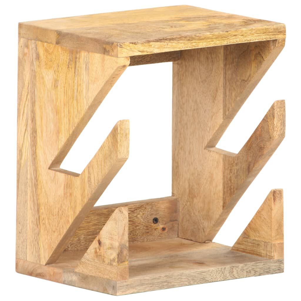 vidaXL falra szerelhető tömör mangófa gördeszkatartó 25 x 20 x 30 cm