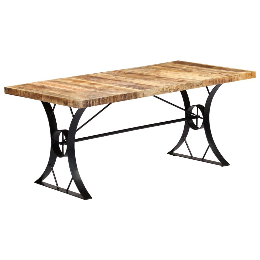 vidaXL tömör mangófa étkezőasztal 180 x 90 x 76 cm