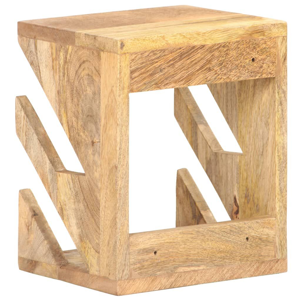 vidaXL falra szerelhető tömör mangófa gördeszkatartó 25 x 20 x 30 cm