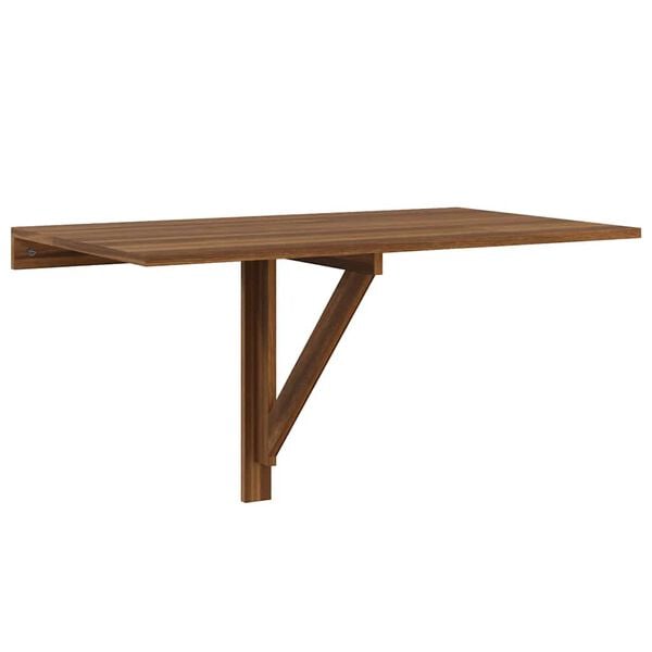 vidaXL barna tölgy szerelt fa összecsukható fali asztal 100x60x56 cm
