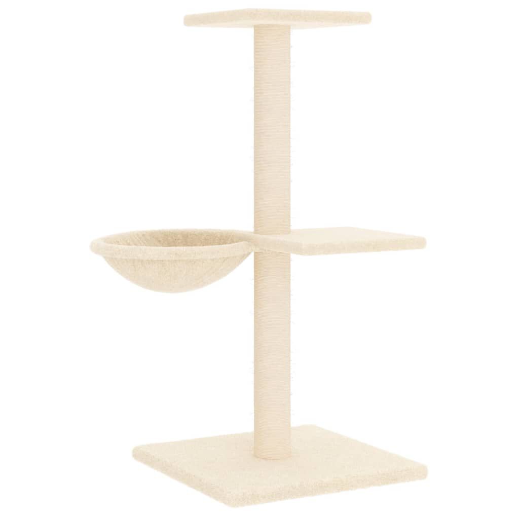 vidaXL krémszínű macskabútor szizál kaparófákkal 72 cm