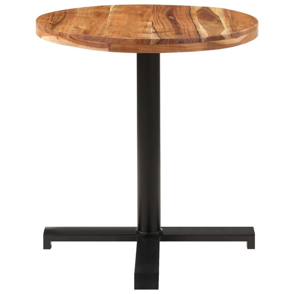 vidaXL kerek tömör akácfa bisztróasztal Ø70 x 75 cm