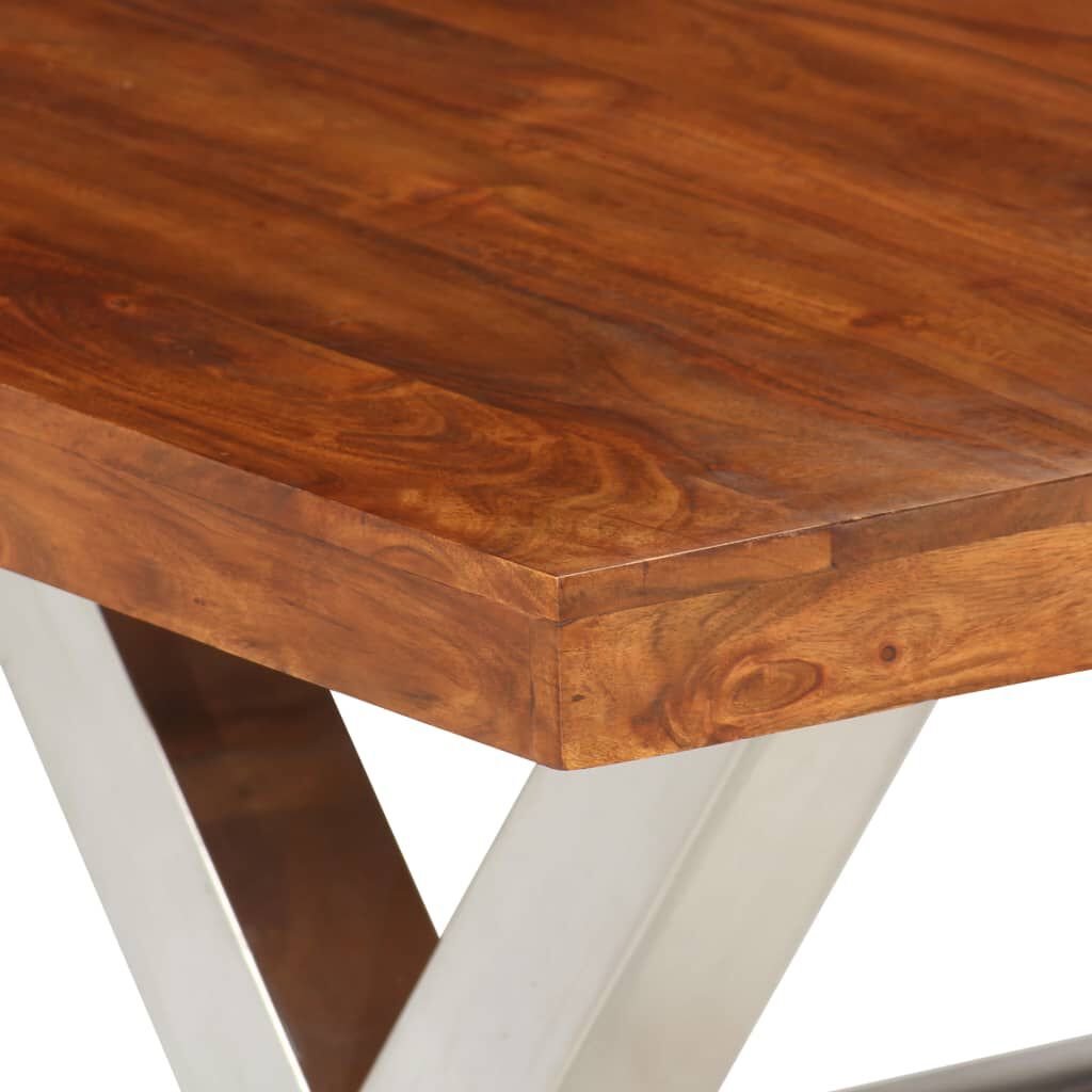 vidaXL tömör fa étkezőasztal paliszander felülettel 180 x 90 x 76 cm