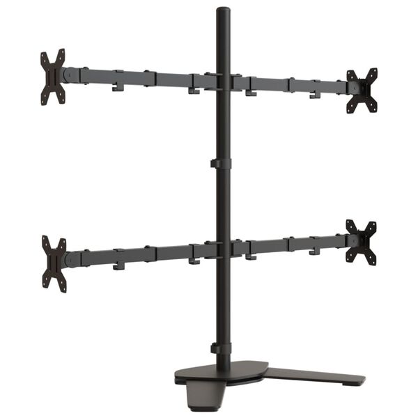vidaXL fekete acél monitorállvány VESA 75/100 mm