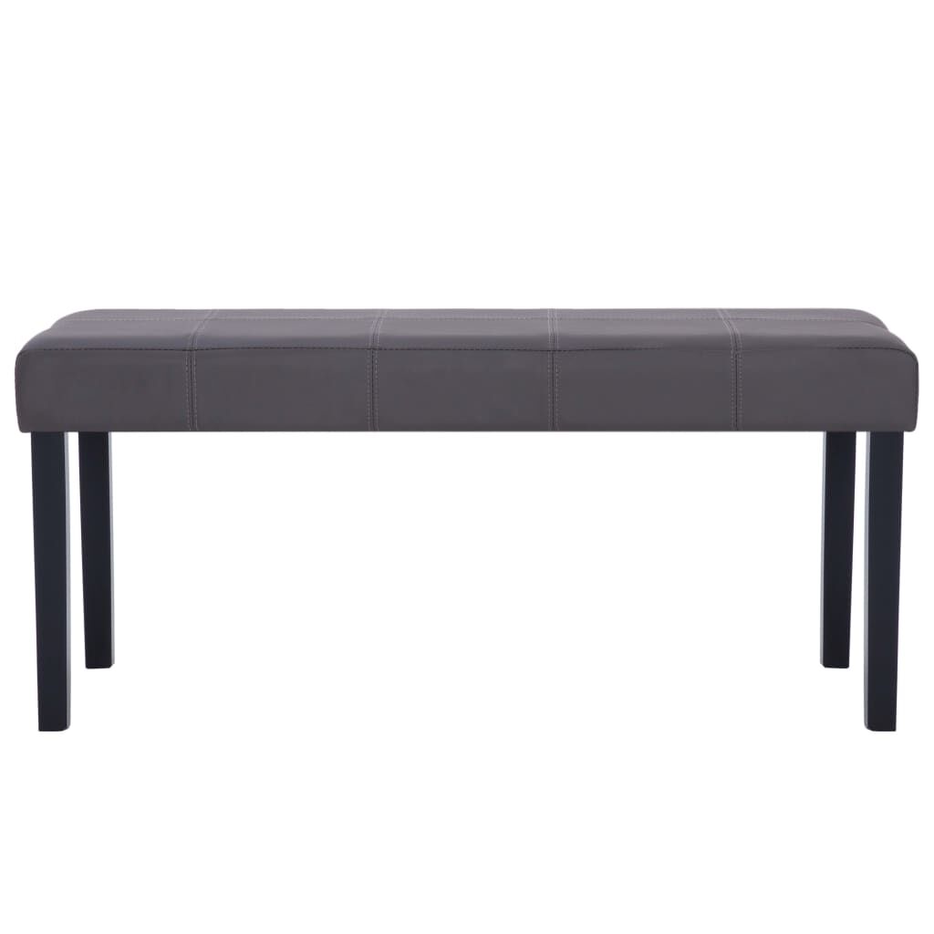 vidaXL szürke műbőr pad 106 cm