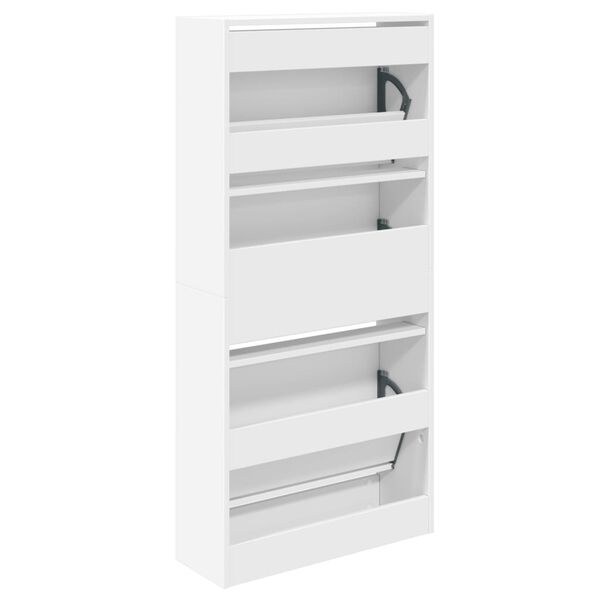 vidaXL fehér szerelt fa cipőszekrény 60 x 21 x 125,5 cm