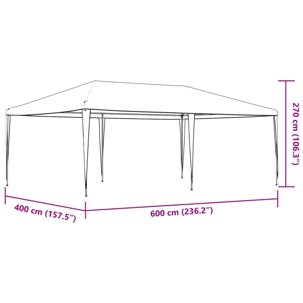 vidaXL kék rendezvénysátor 4 x 6 m