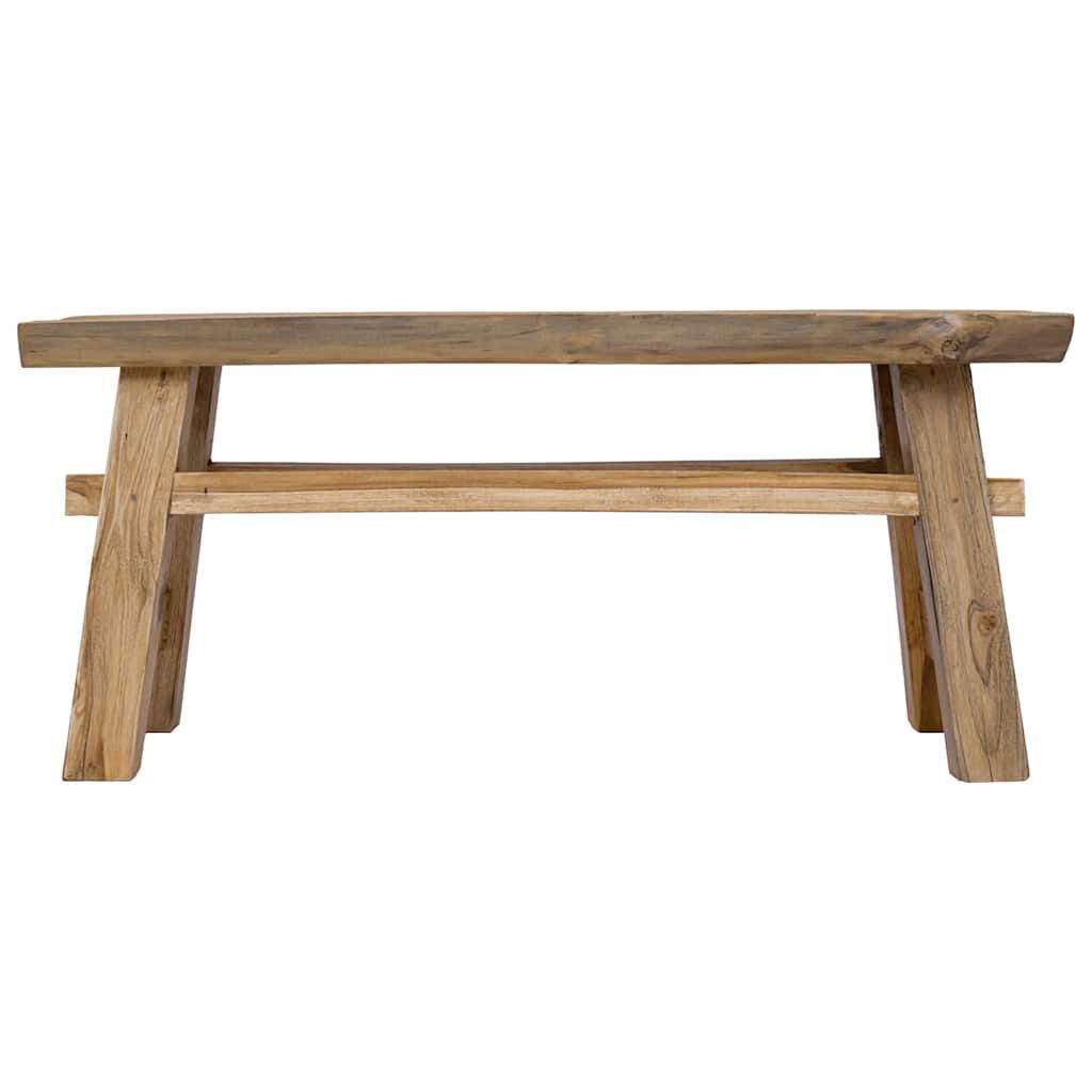vidaXL vegyes újrahasznosított fa és tömör tíkfa pad 100 x 28 x 43 cm