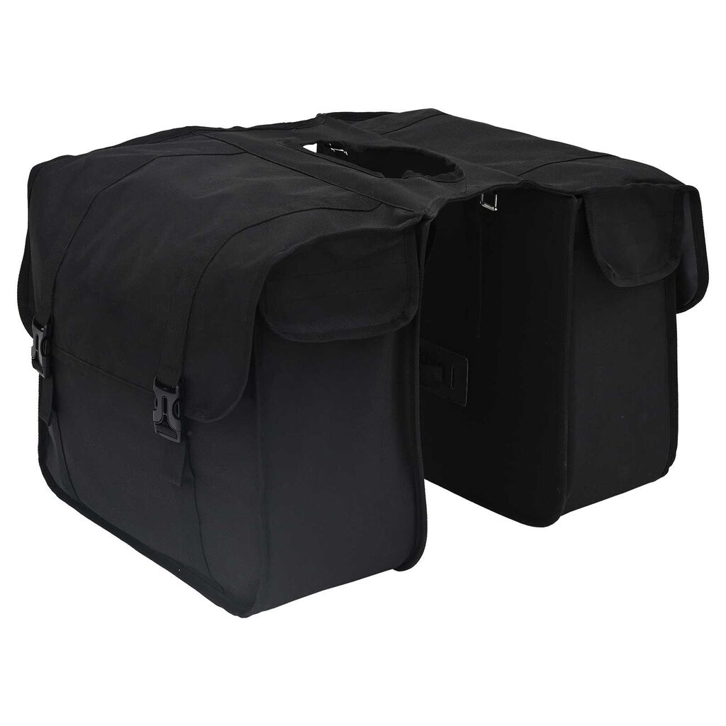 vidaXL kerékpáros pannier táska dupla táskák 48 L fekete